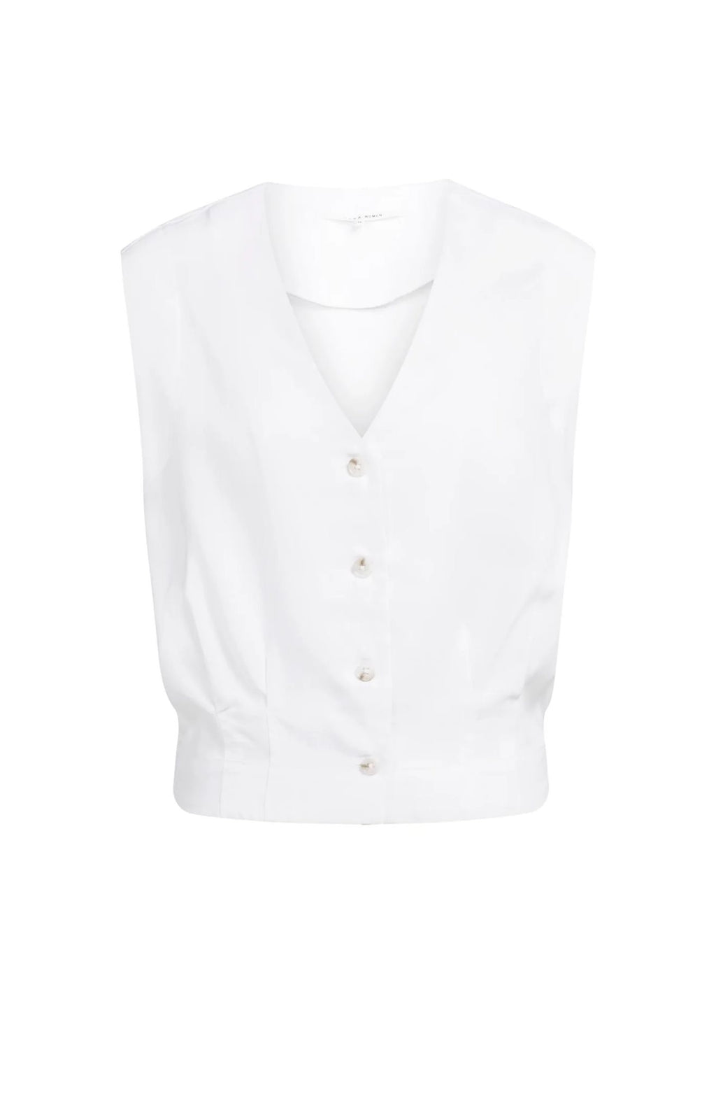 Mouwloze Blouse met Plooien