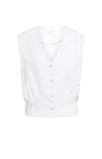 Mouwloze Blouse met Plooien
