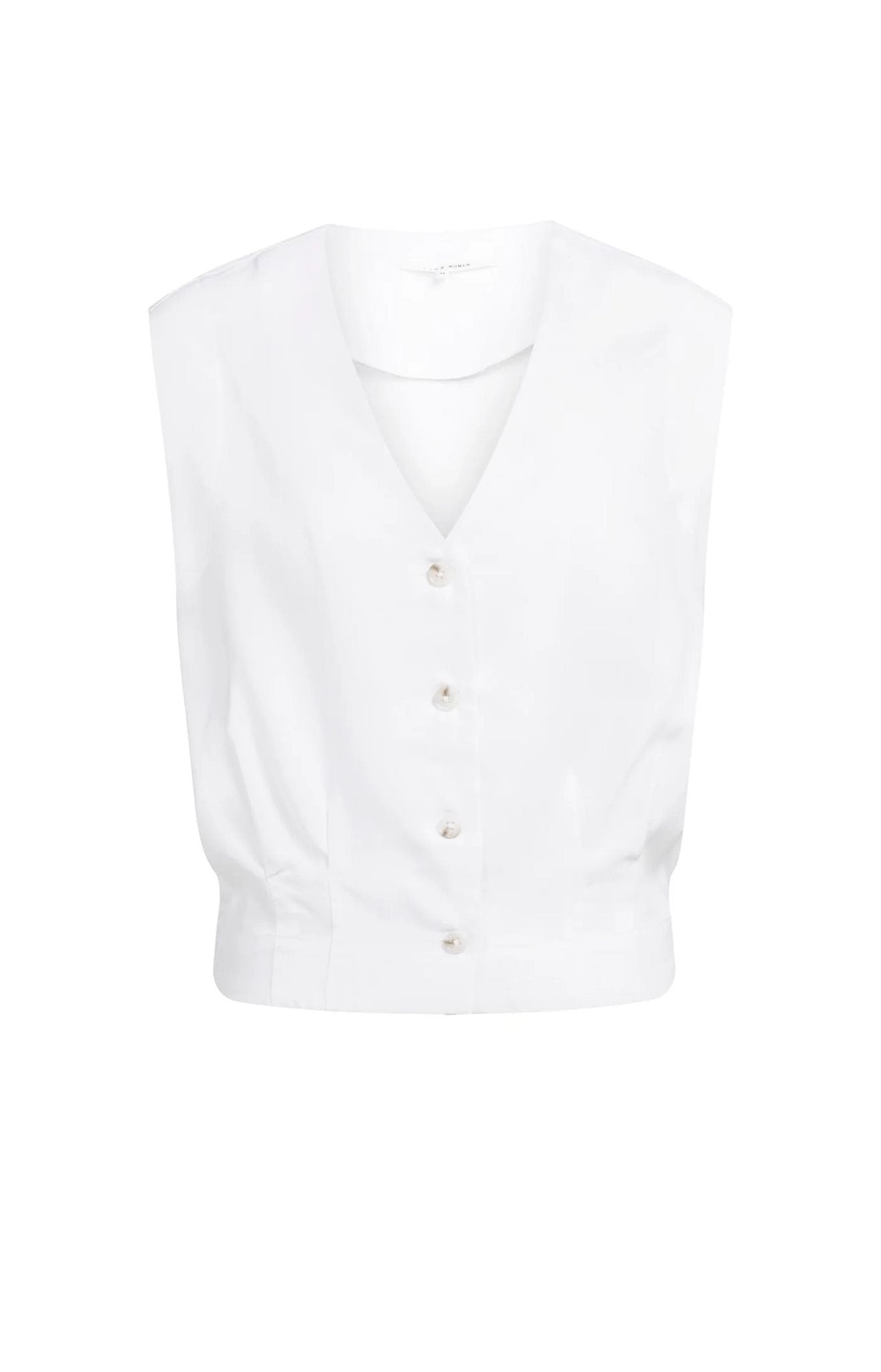 Mouwloze Blouse met Plooien