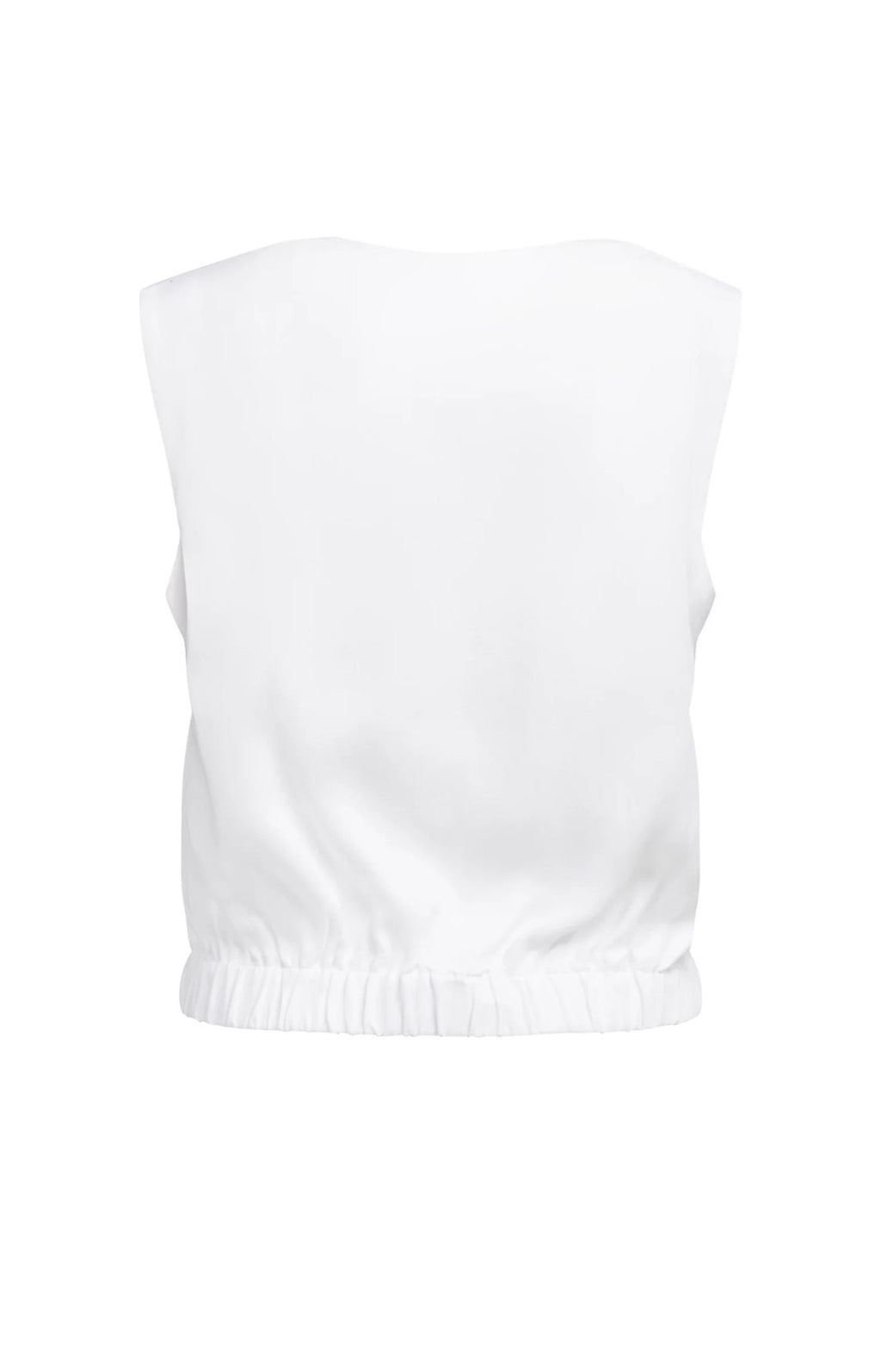 Mouwloze Blouse met Plooien