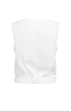 Mouwloze Blouse met Plooien