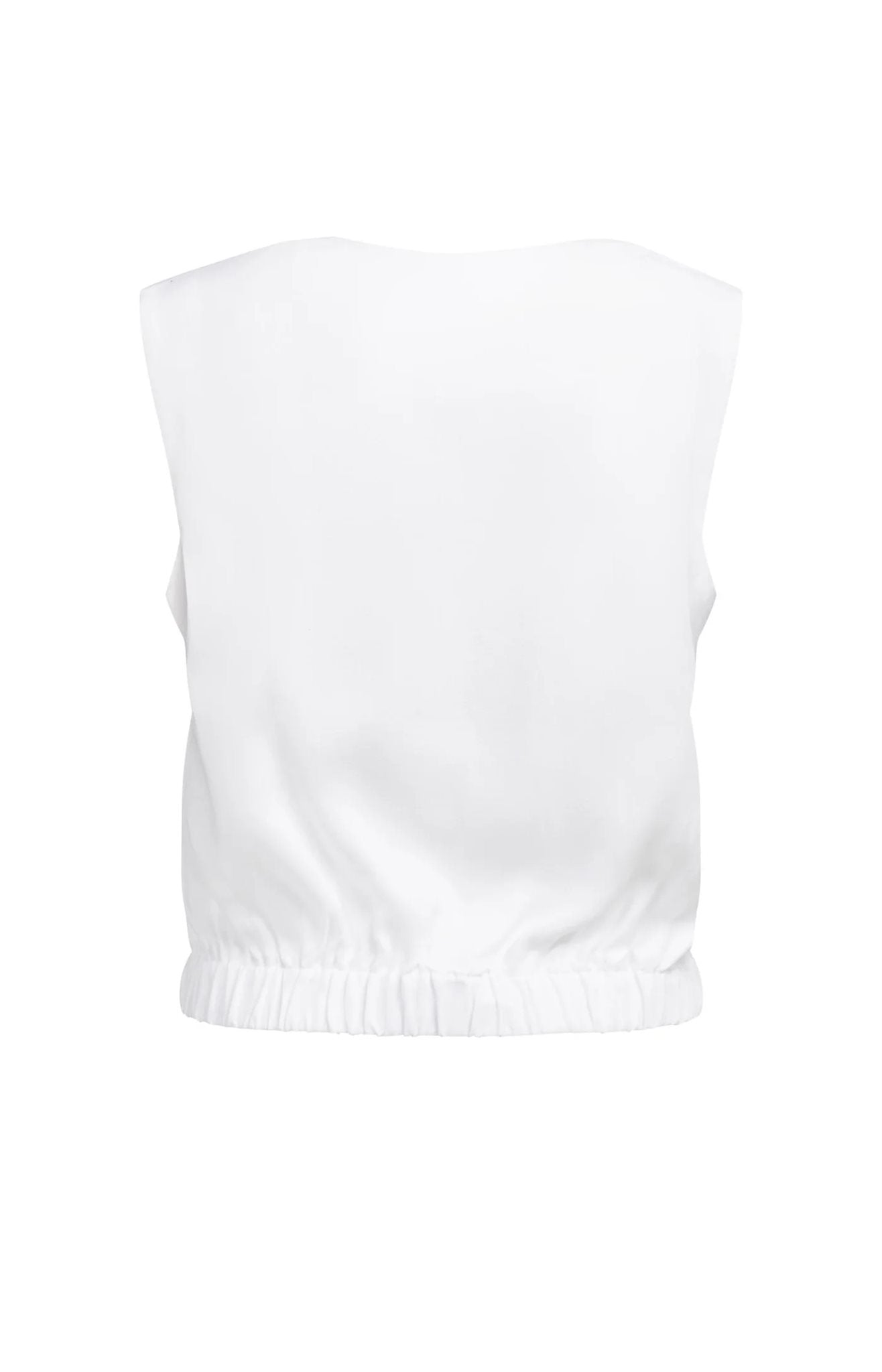 Mouwloze Blouse met Plooien