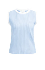 Mouwloze Ribtrui met Hoge Hals