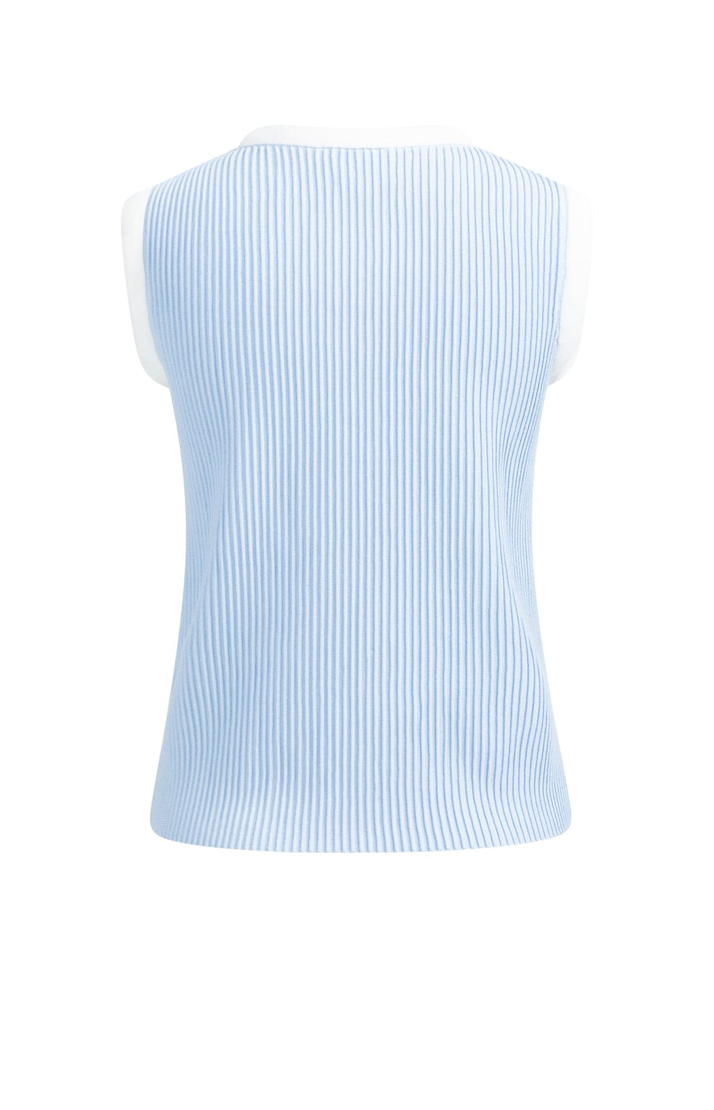 Mouwloze Ribtrui met Hoge Hals