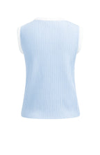 Mouwloze Ribtrui met Hoge Hals