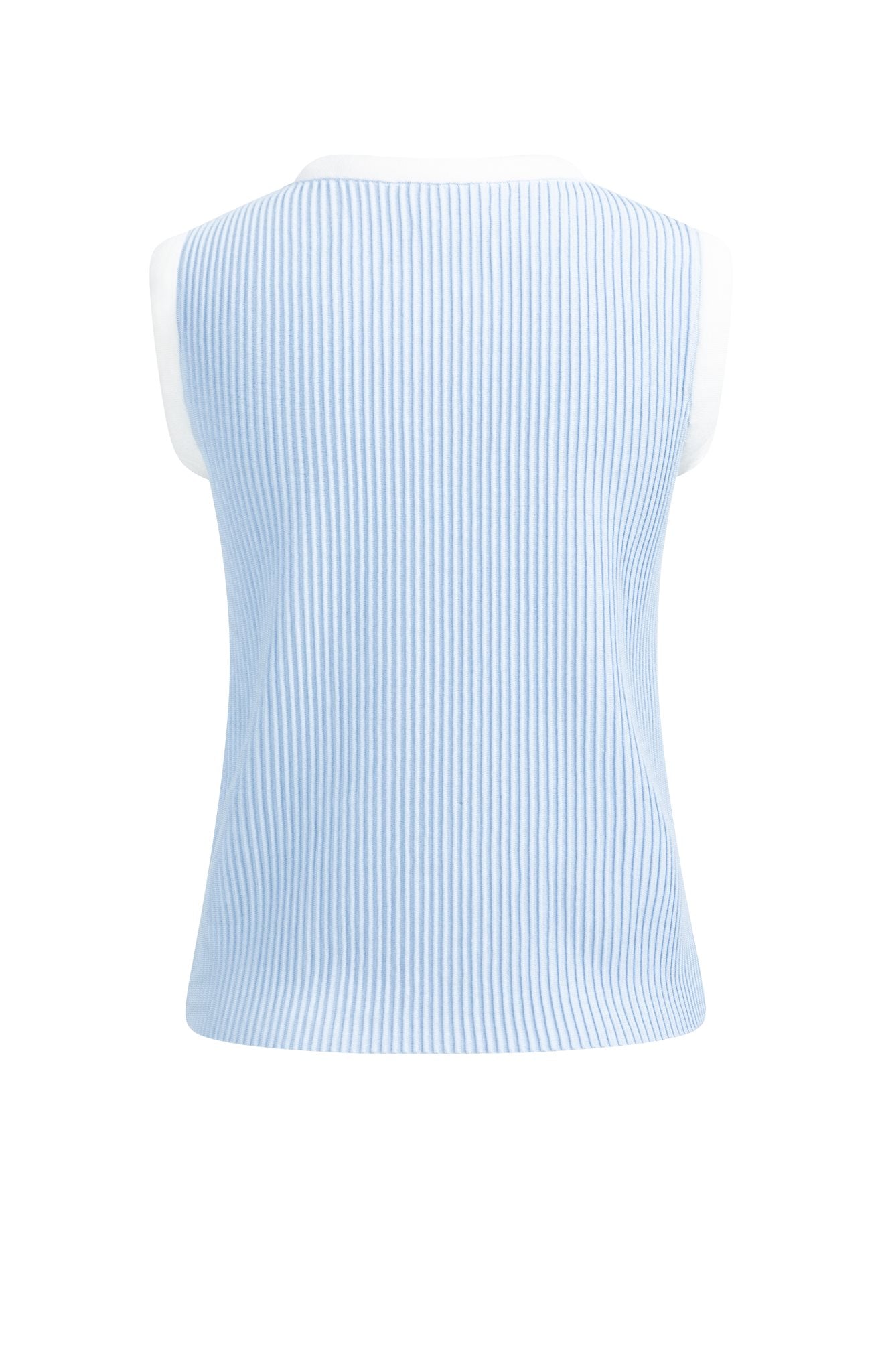 Mouwloze Ribtrui met Hoge Hals