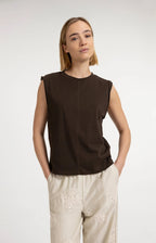 Mouwloze Top met Mouwdetails