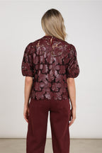 Nicole Top Flower PU
