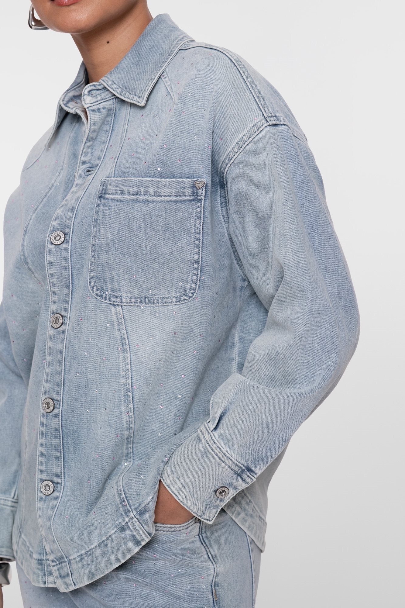 Oversized Blouse Rhinostones