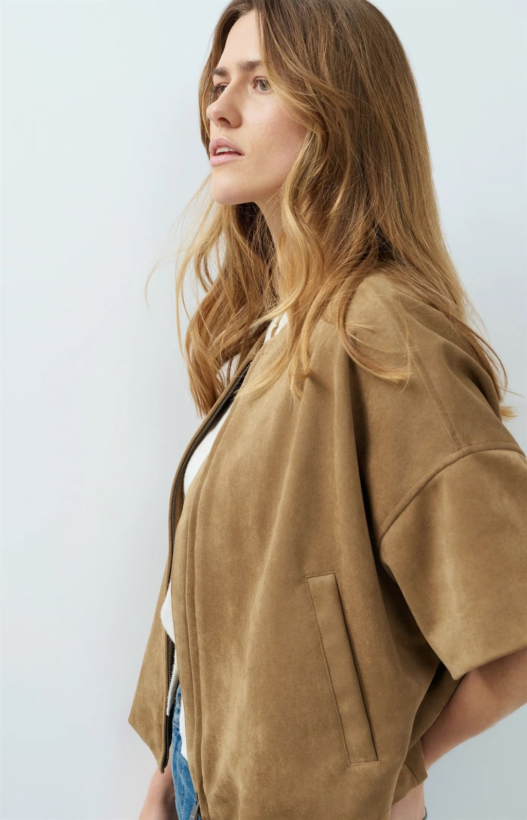 Oversized Suedine Jasje