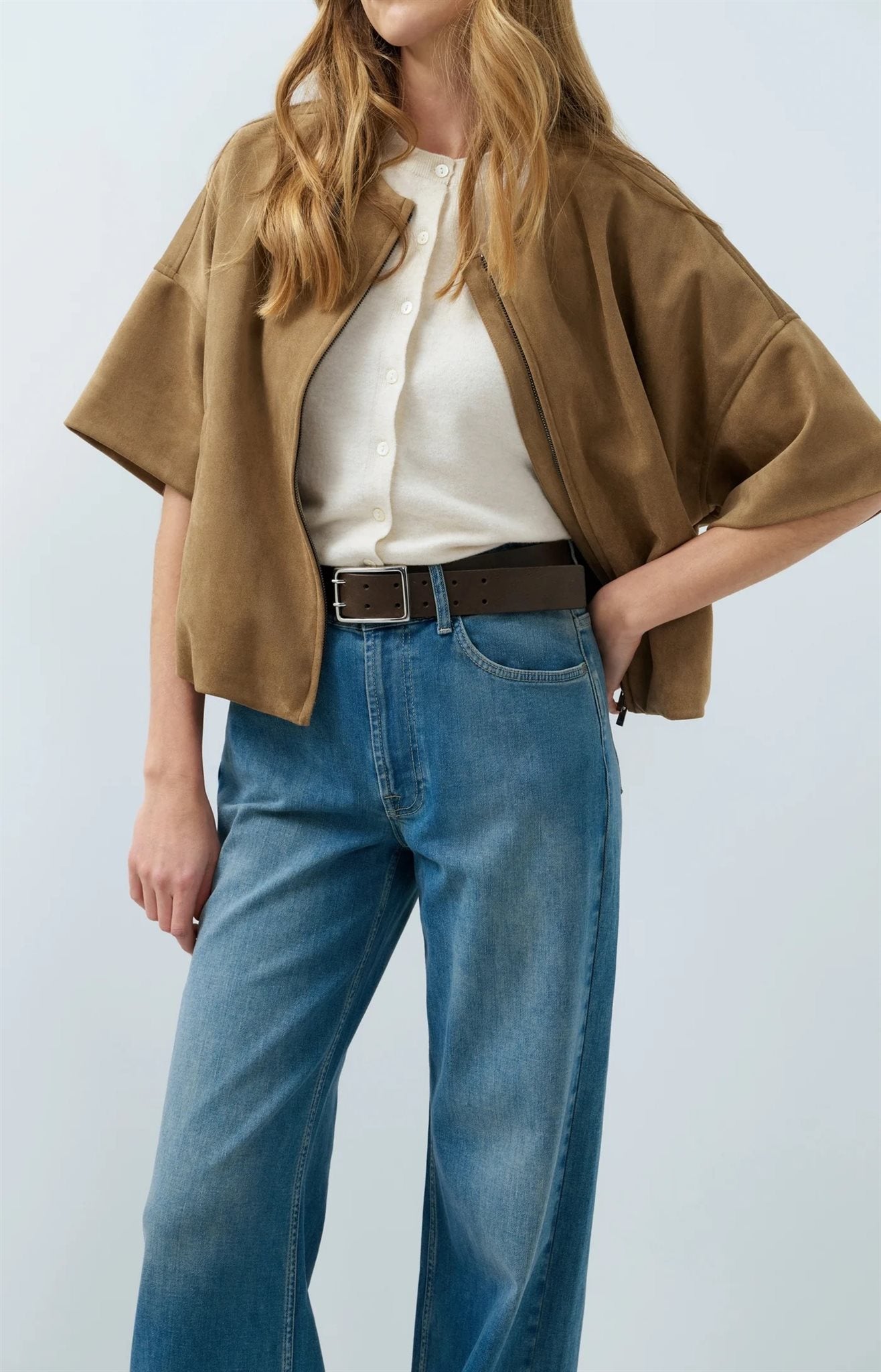 Oversized Suedine Jasje