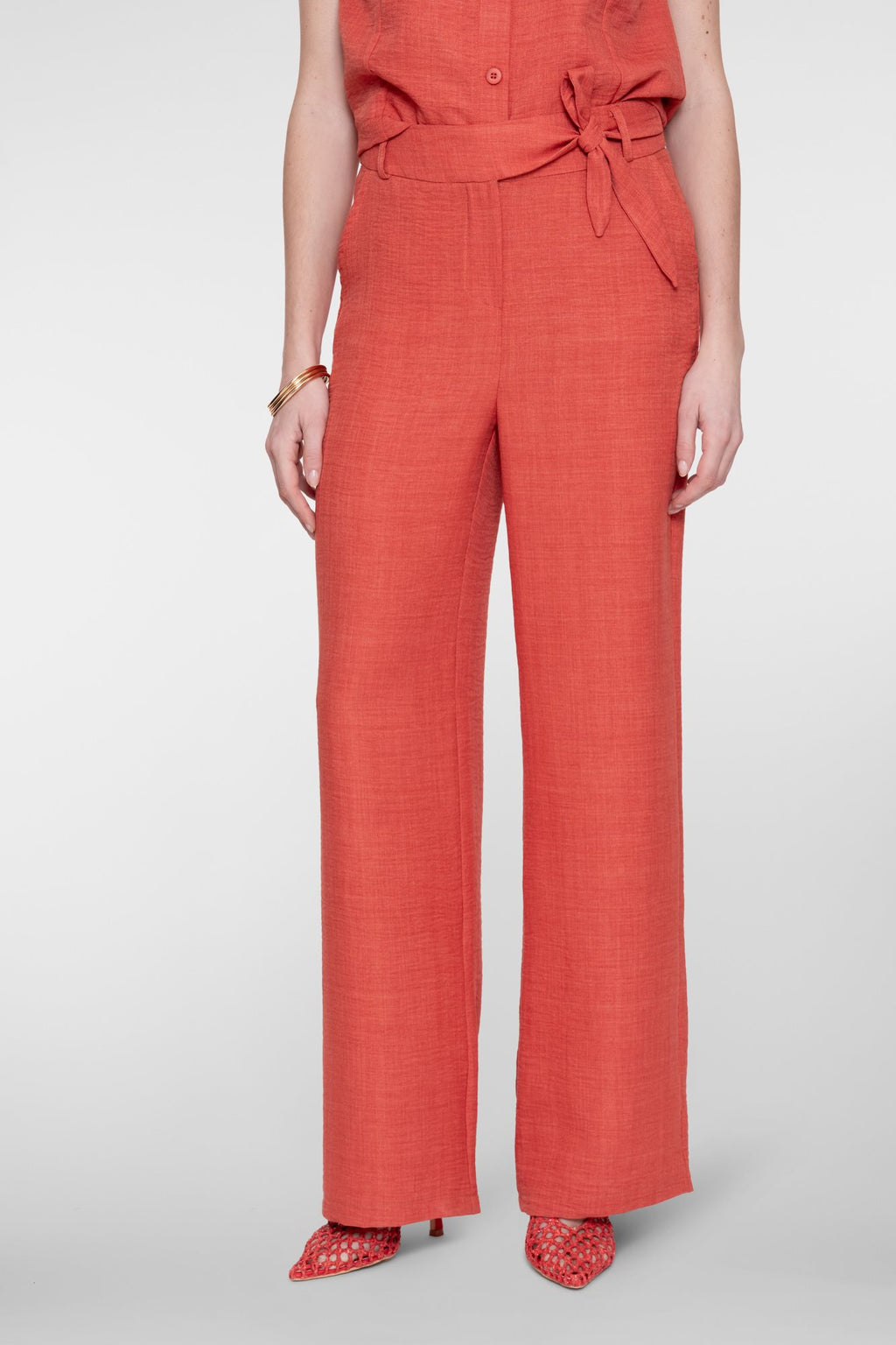 Pantalon met Linnenlook