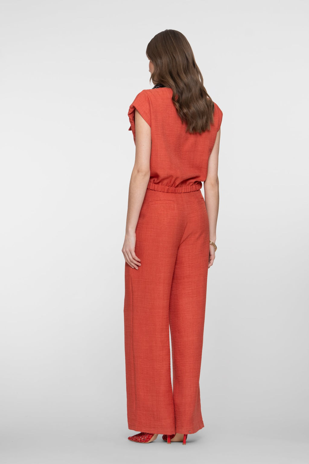 Pantalon met Linnenlook