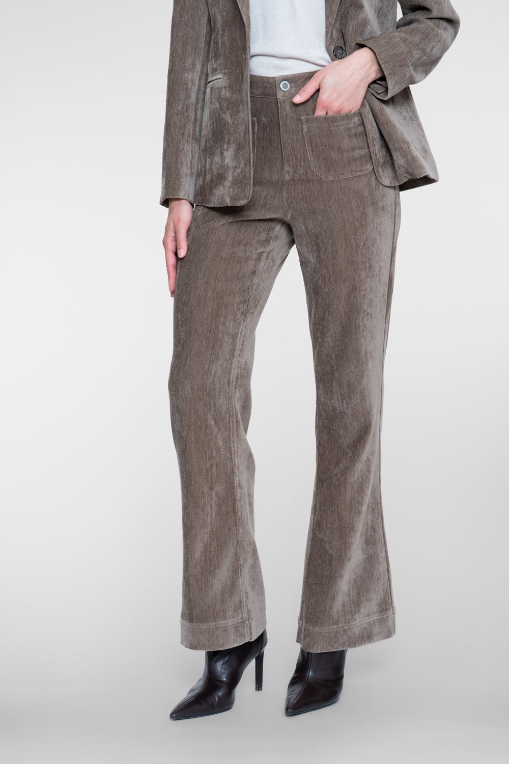 Chenille Flared Pantalon