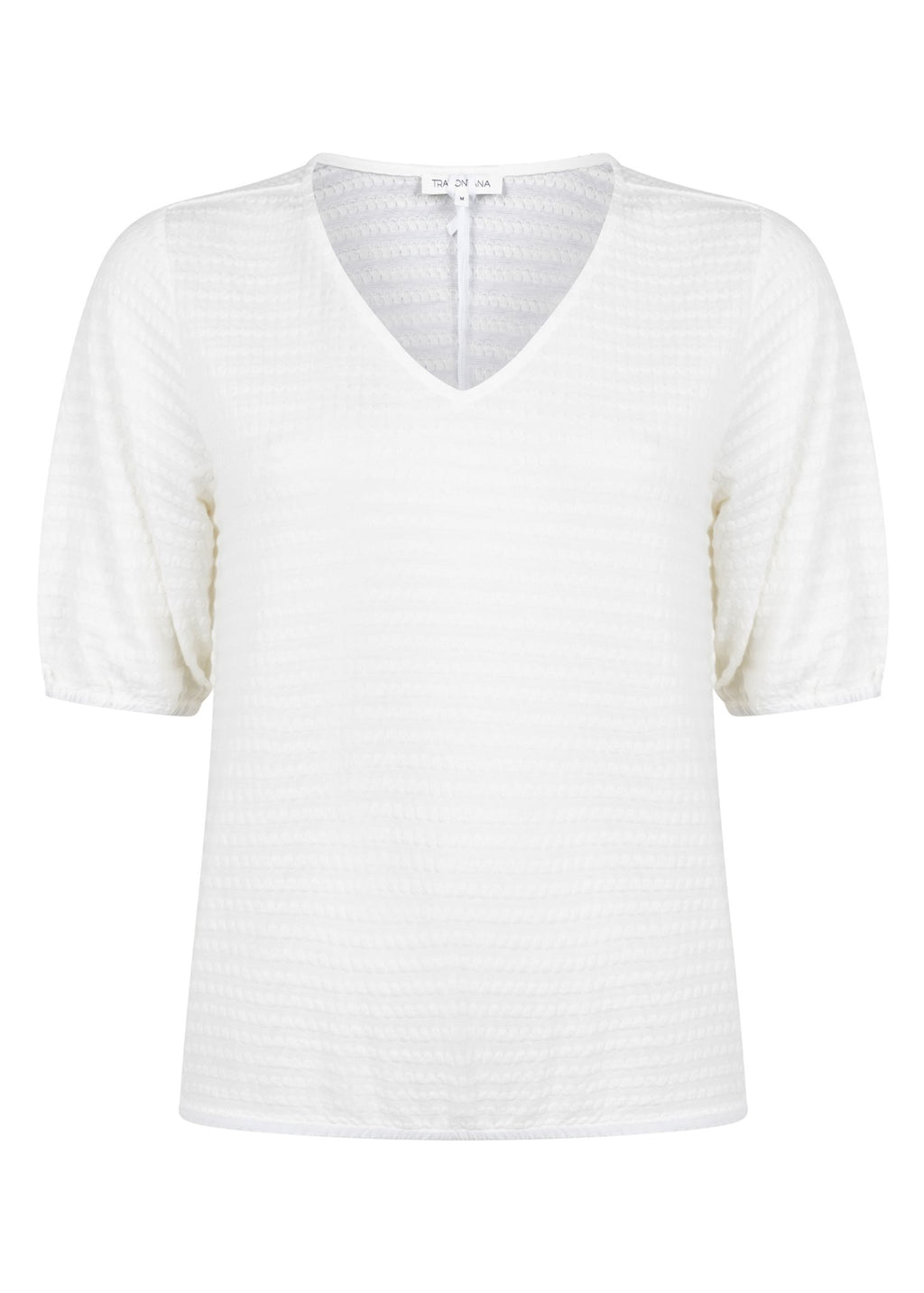 Puff-Sleeve V-neck Top
