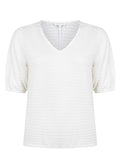Puff-Sleeve V-neck Top