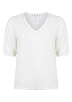 Puff-Sleeve V-neck Top