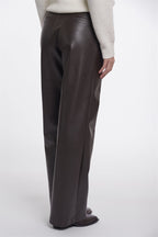 Rechte Faux Leather Broek