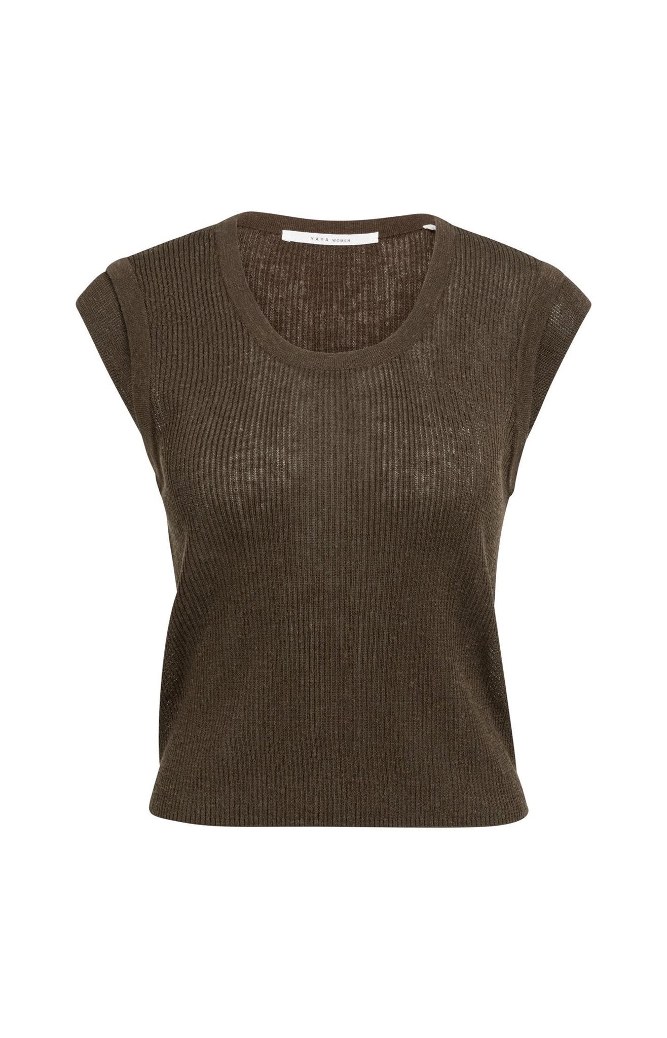 Ribgebreide Top