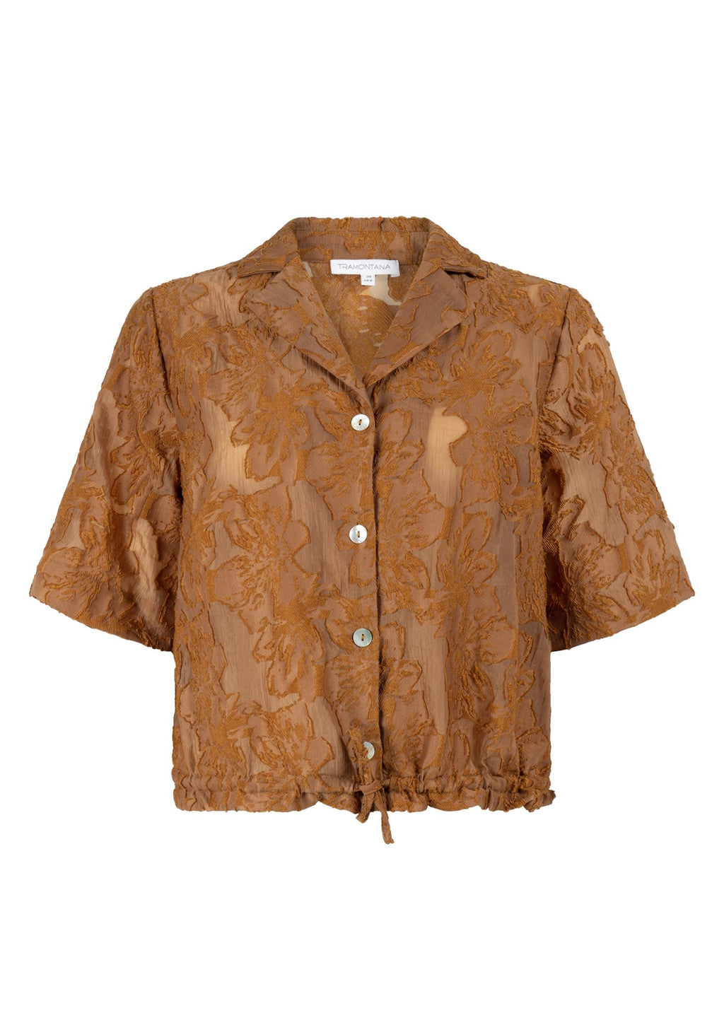 Short-Sleeve Blouse Drawcord