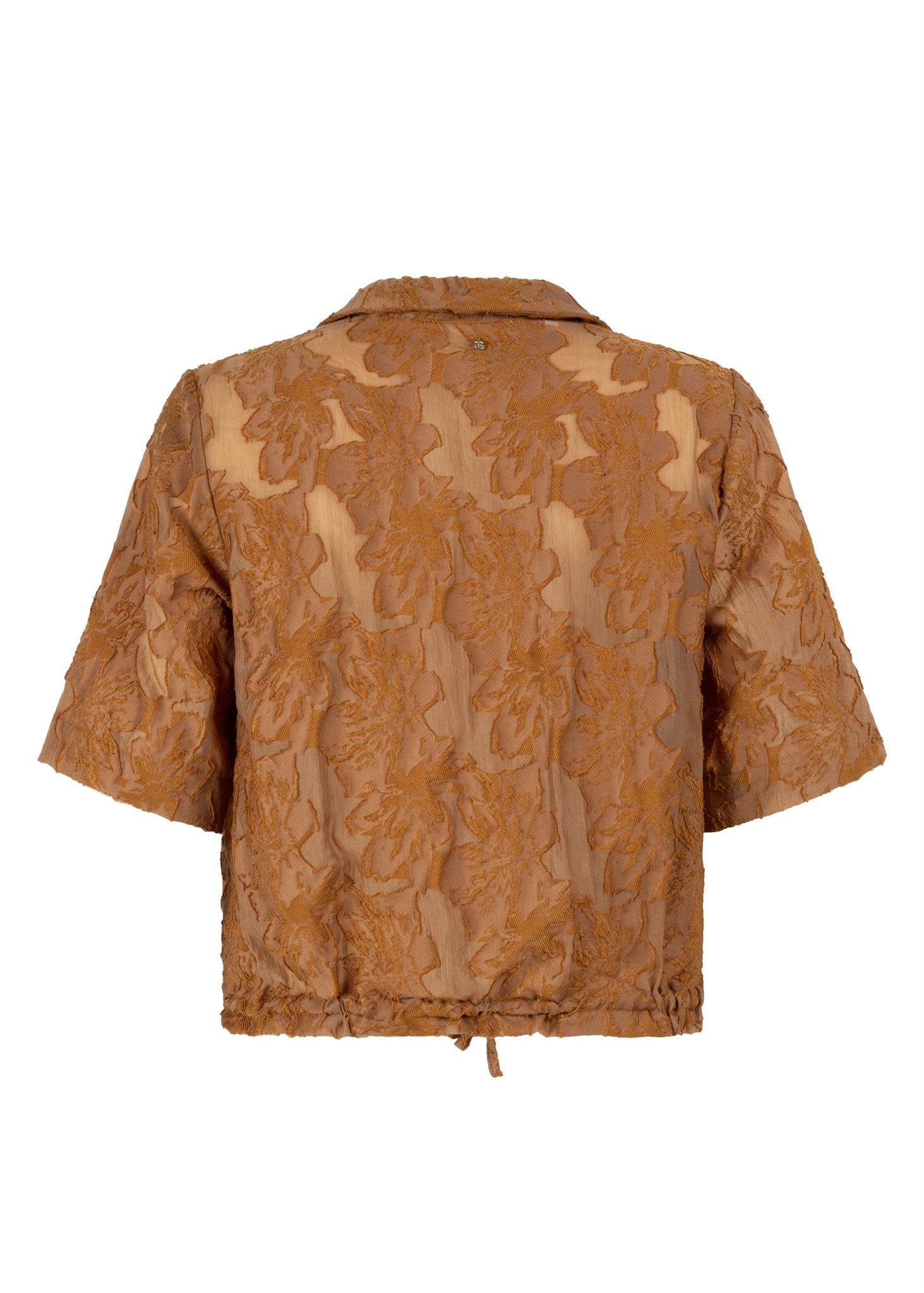 Short-Sleeve Blouse Drawcord