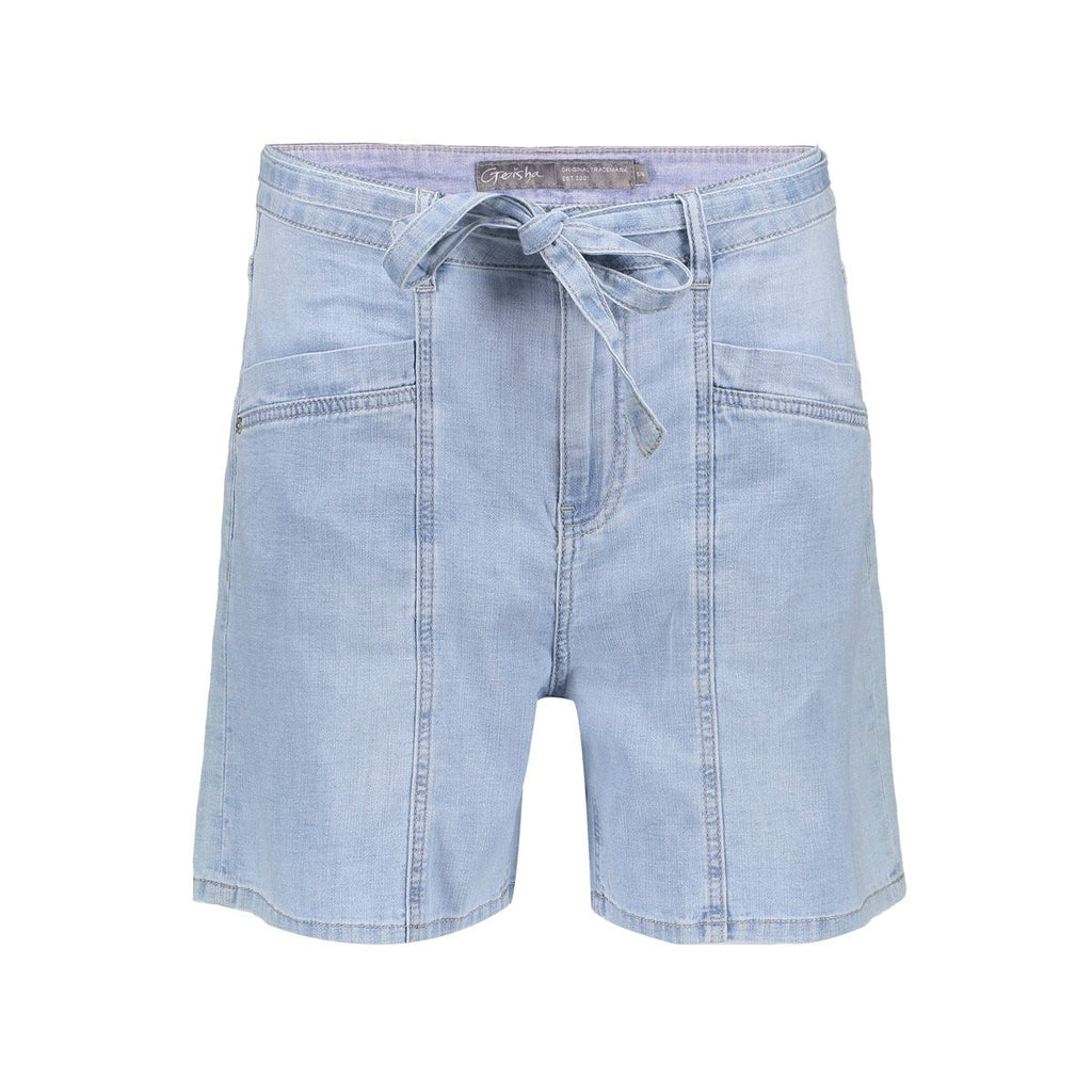 Denim Short met Strikceintuur