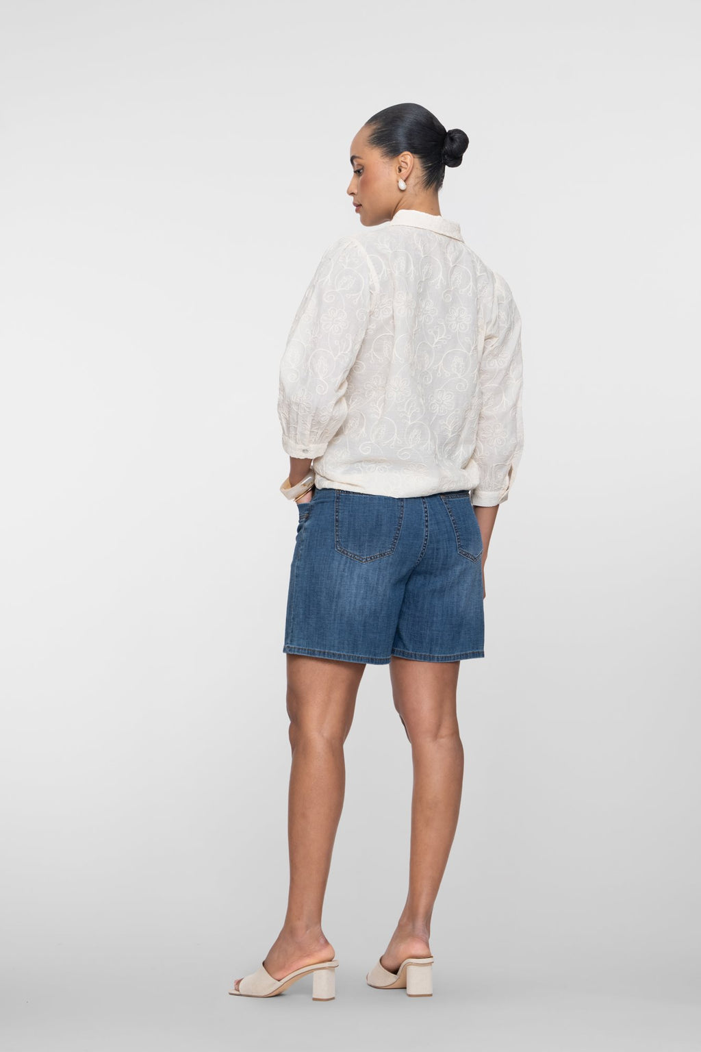Denim Short met Strikceintuur