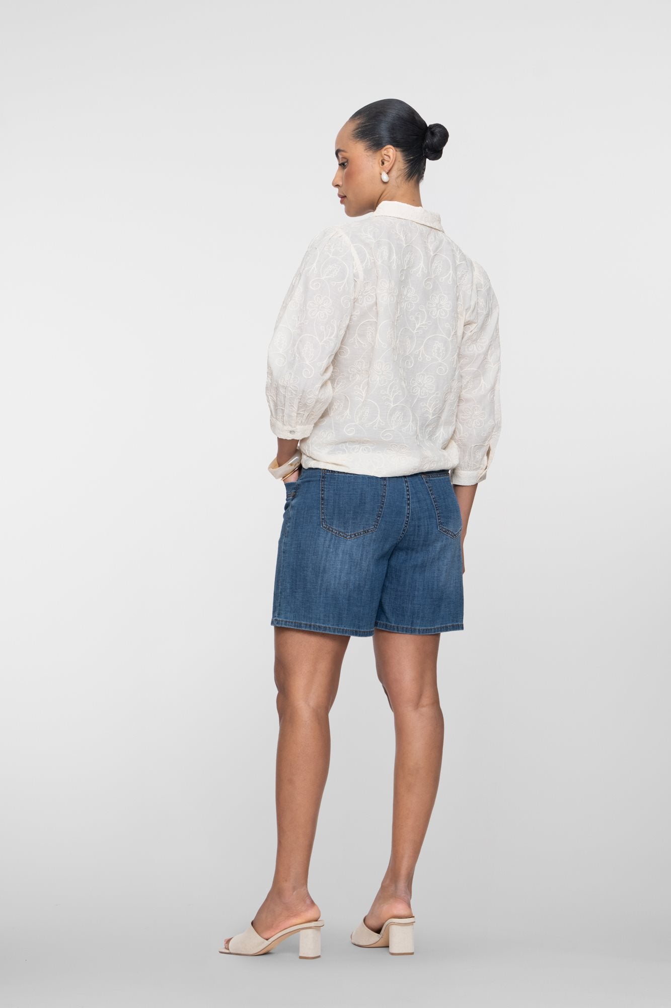 Denim Short met Strikceintuur