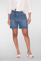 Denim Short met Strikceintuur