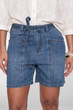 Denim Short met Strikceintuur