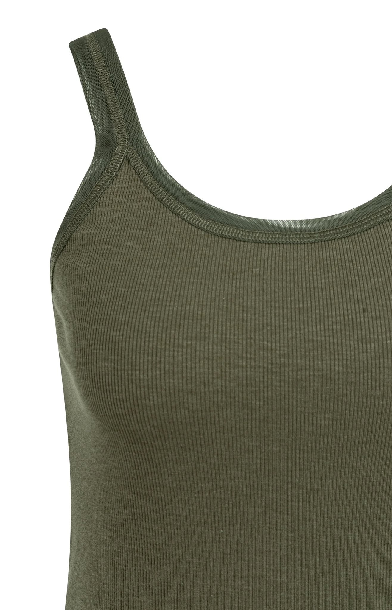 Singlet met Mesh Afwerking