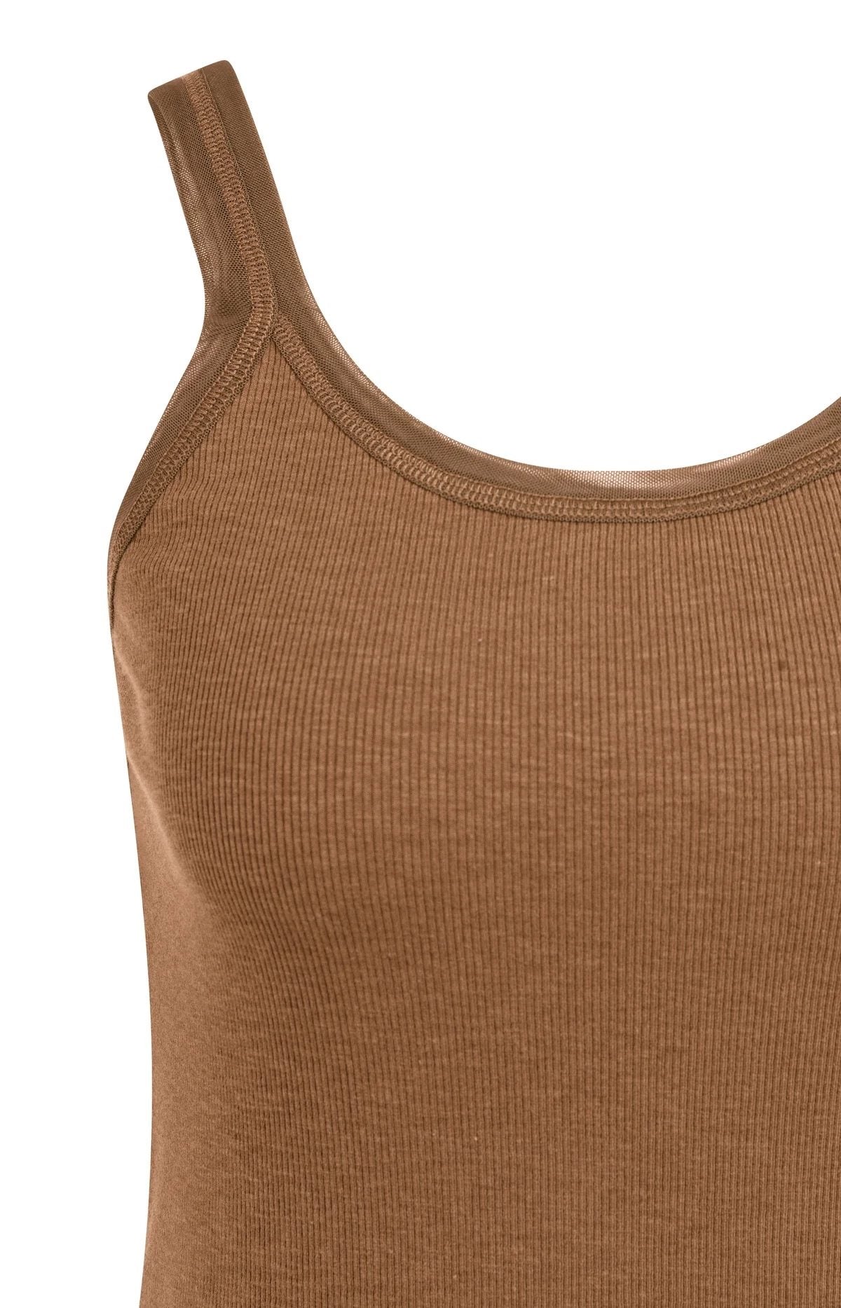 Singlet met Mesh Afwerking