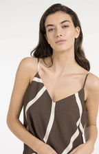 Singlet met Print en V-hals