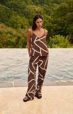 Singlet met Print en V-hals