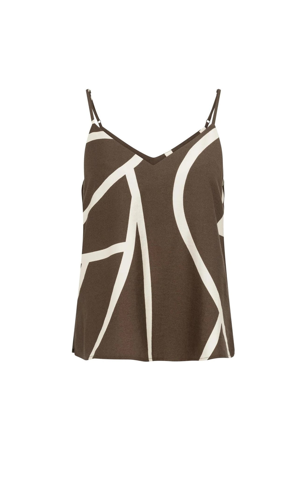 Singlet met Print en V-hals