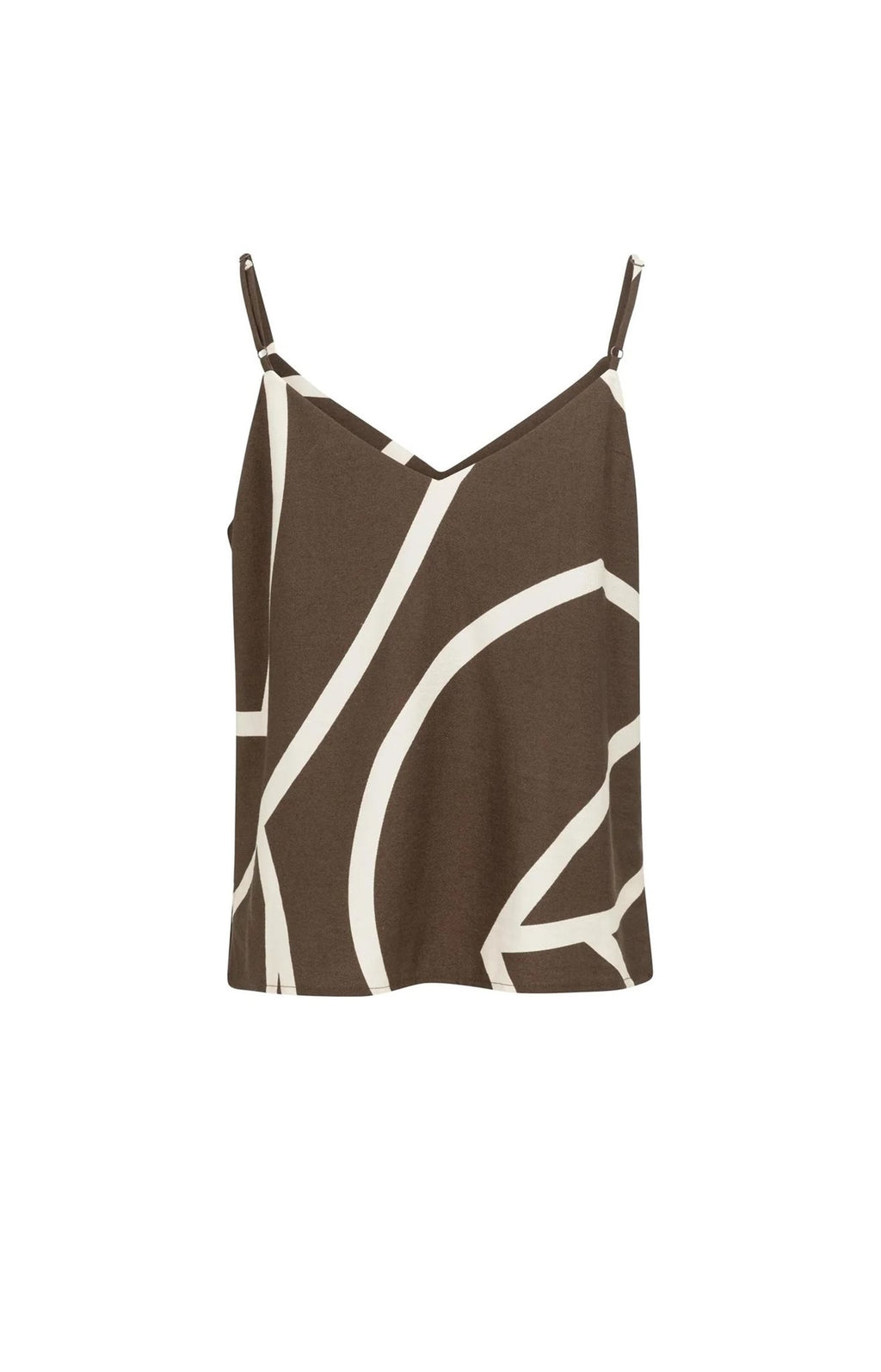 Singlet met Print en V-hals