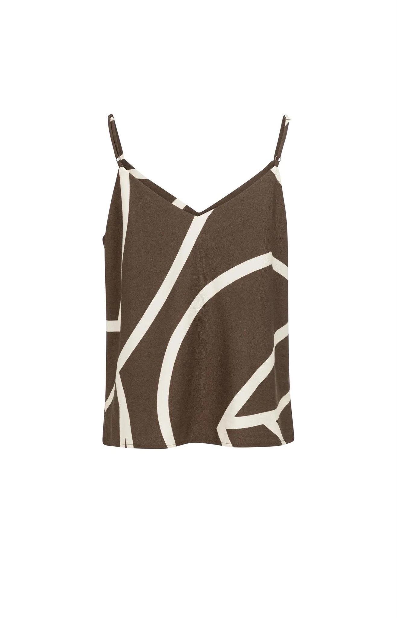 Singlet met Print en V-hals
