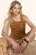 Sleeveless Top Twisted Neck