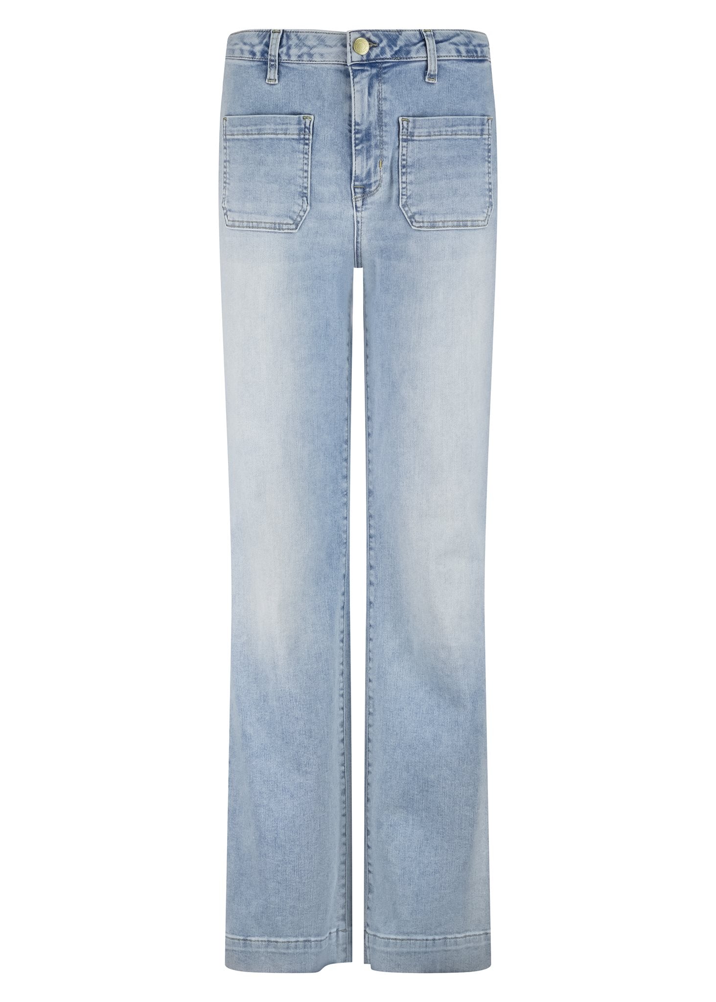 Straight-Leg Denim Trousers