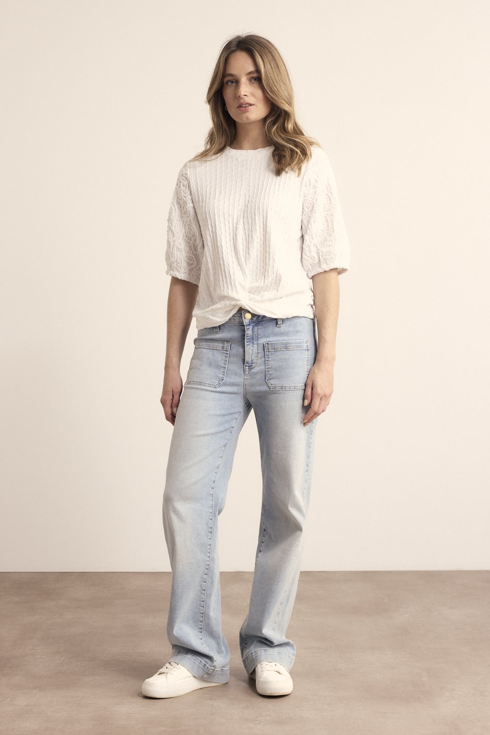Straight-Leg Denim Trousers