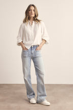 Straight-Leg Denim Trousers
