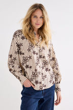 Striped Blouse Embro