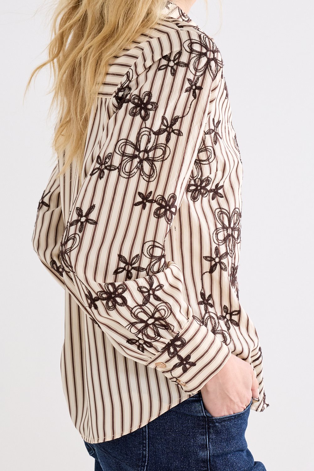 Striped Blouse Embro