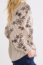 Striped Blouse Embro