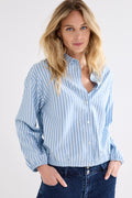 Striped Blouse Rhinestones