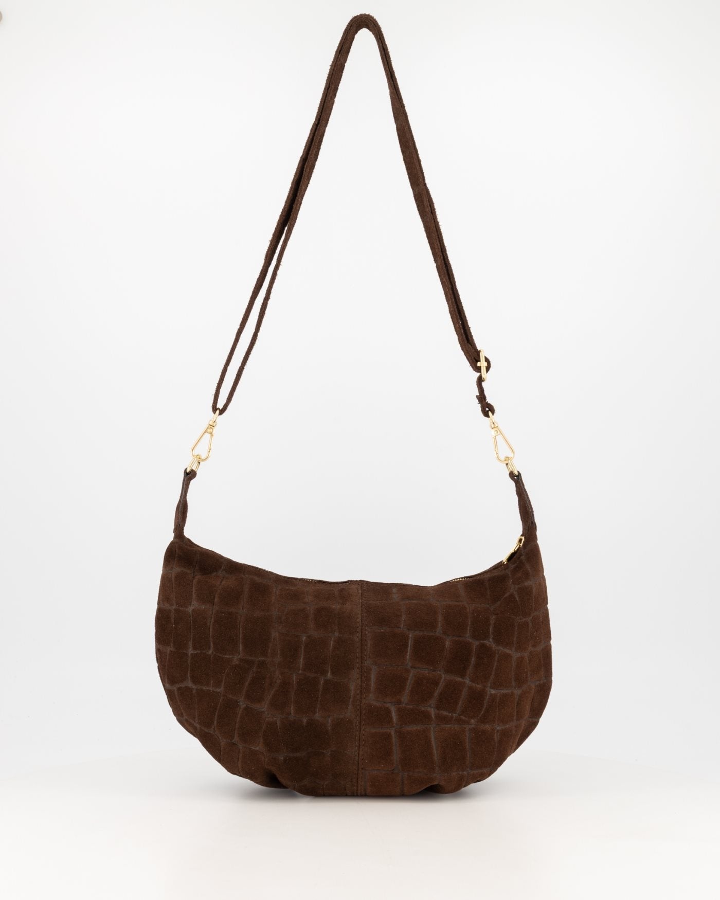 Suede Croco Schoudertas