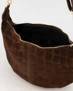 Suede Croco Schoudertas
