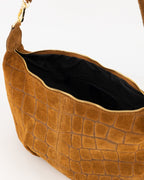 Suede Croco Schoudertas