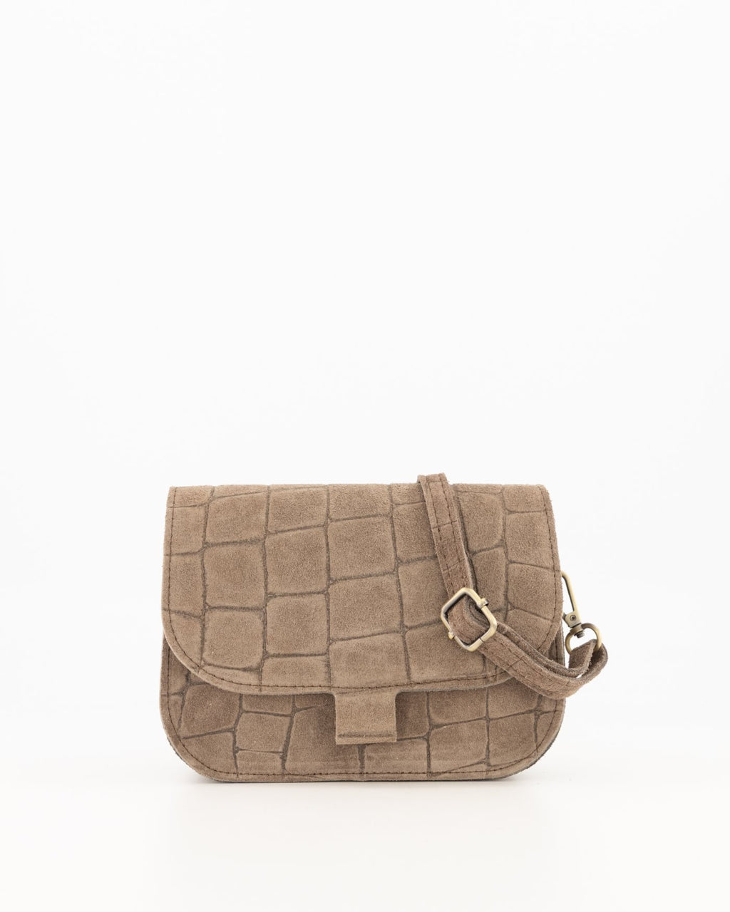 Suede Croco Schoudertas