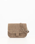 Suede Croco Schoudertas